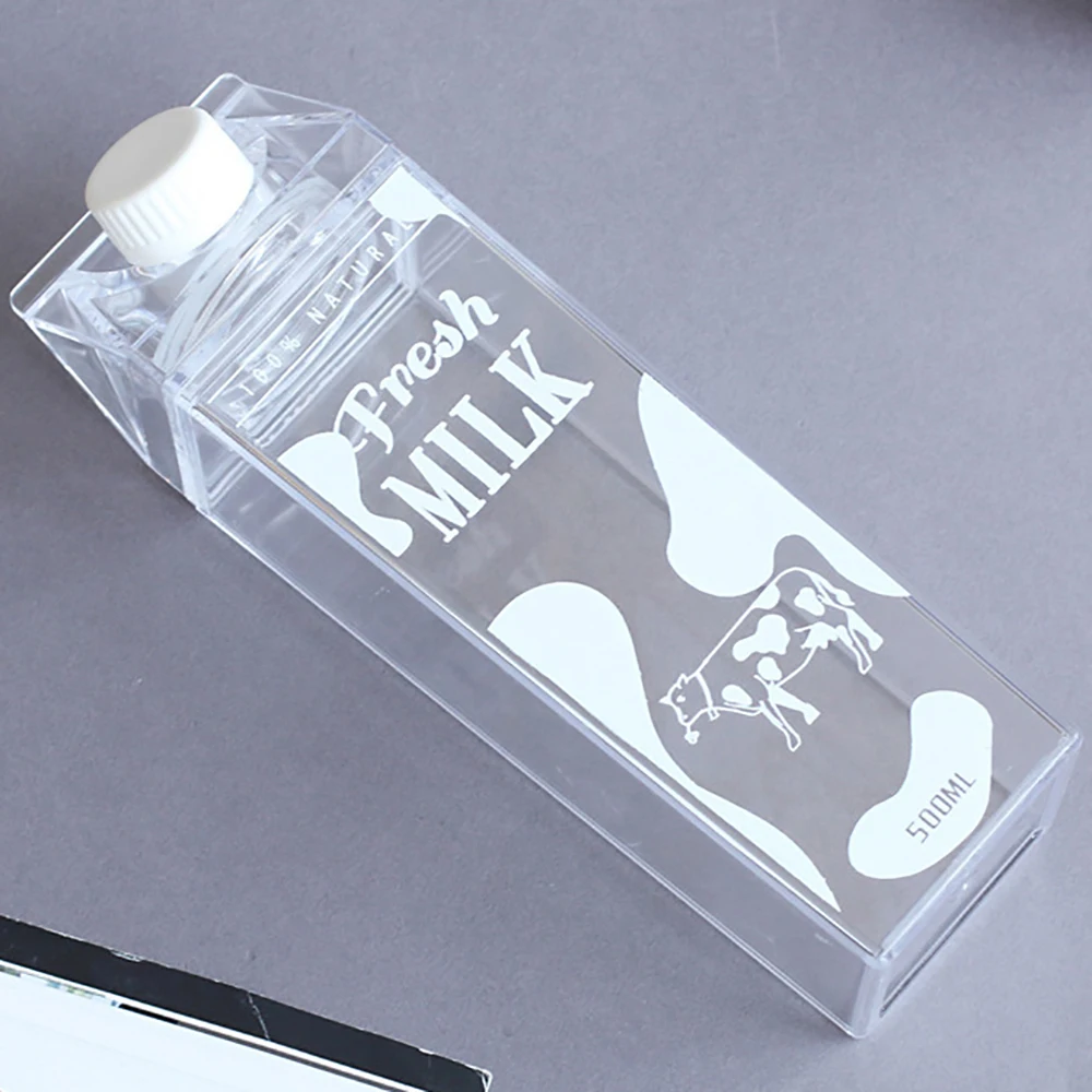 WTCABROE 495 мл бутылка для воды креативная кошка растительная уличная животное корова кошка молоко мой милый мультфильм пластиковые бутылки для воды свежее молоко - Цвет: style 14