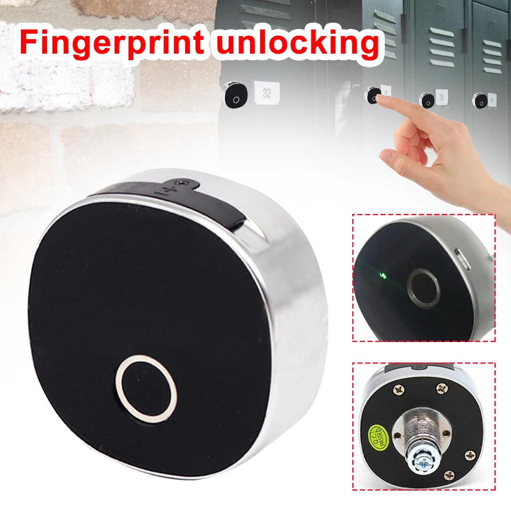 

Mini Fingerprint Cabinet Lock USB-KEY Port Keyless Intelligent Battery Powered Wardrobe Zinc Alloy Anti-theft Drawer Home Office