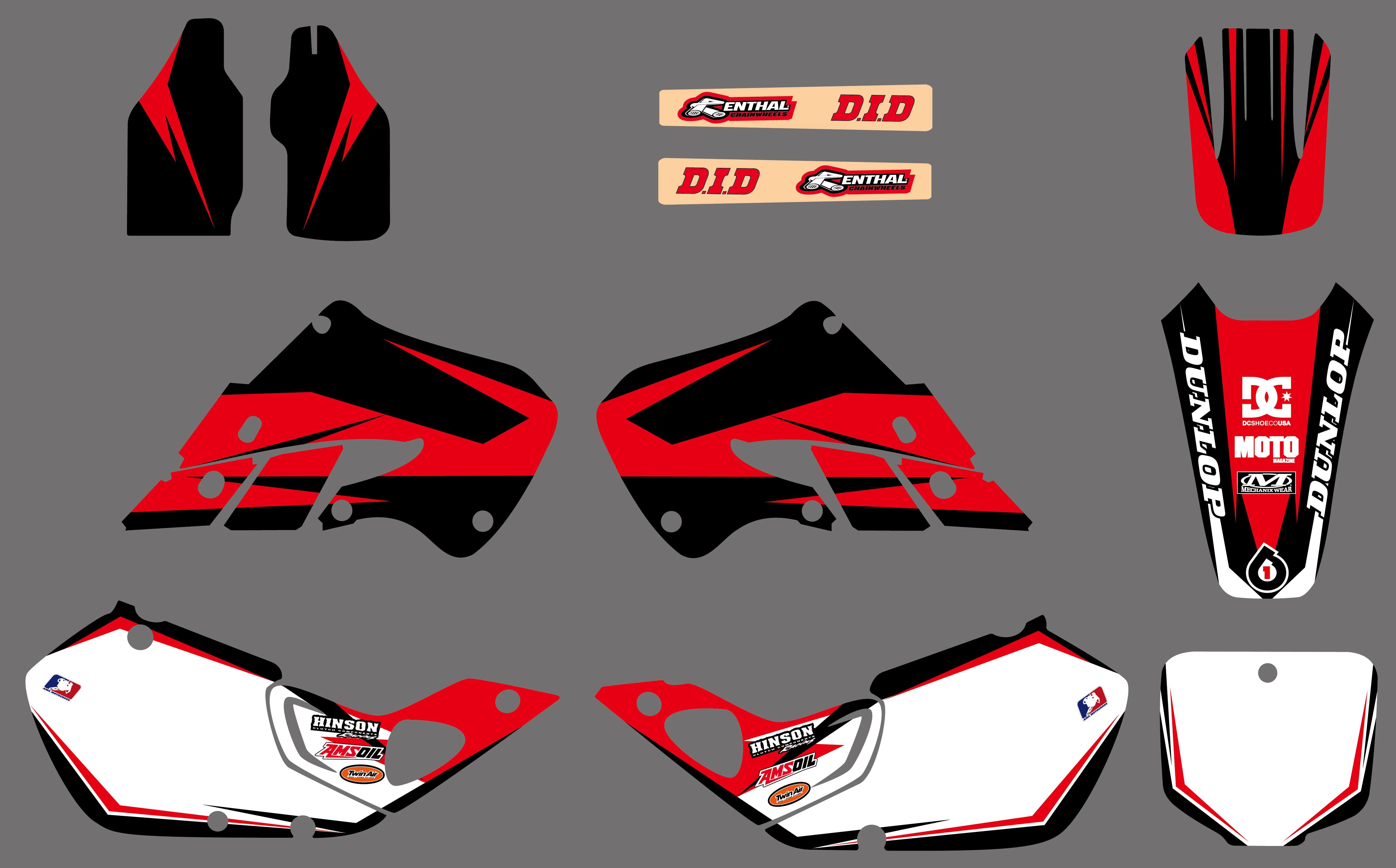 Набор наклеек и переводных картинок NICECNC для Honda CR125 CR 125 1998 1999 CR250 250 1997-1999 |