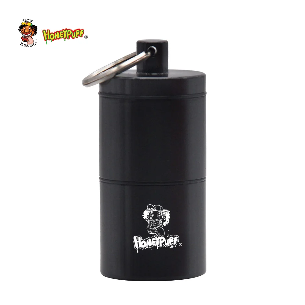 Details about   HONEYPUFF 2x Smell Proof Aluminum Stash Jar 2Layers Container Keychain Pill Box 