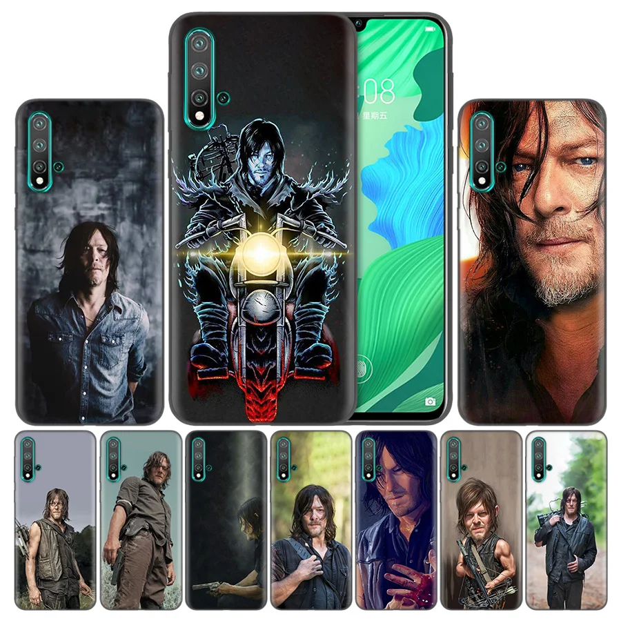

TPU Silicon Cover Shell For Huawei Honor 8A 8C 8S 8X 9X 9 10 20 Pro Lite Play 20i 7C Luxury Phone Case The Walking Dead Daryl Di