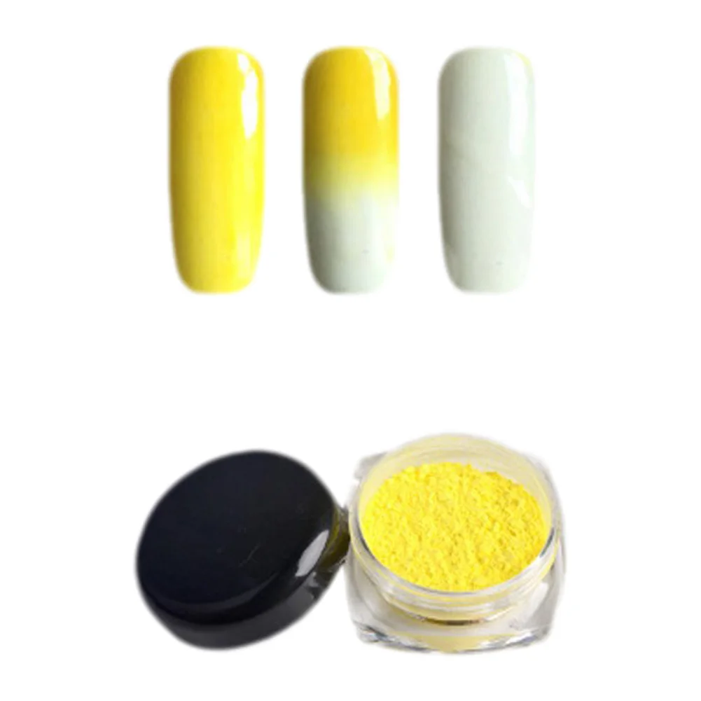 

New 12Colors Thermochromic Pigment Thermal Change Temperature Powder Dust Decoration Gradient Nail Art 3D Tips Manicure Tools