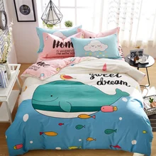 Комплект хлопковой кроватки из 3 предметов, постельное белье для принцессы с рисунком, комплект включает наволочку, простыню, пододеяльник без наполнителя