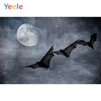 

Yeele Halloween Photocall Horror Fade Wall Bat Moon Photography Backdrops Personalized Photographic Backgrounds For Photo Studio