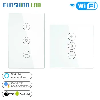 

Wifi Wall Touch Light Dimmer Switch Smart Life Tuya APP Remote Control Works with Amazon Alexa and Google Home