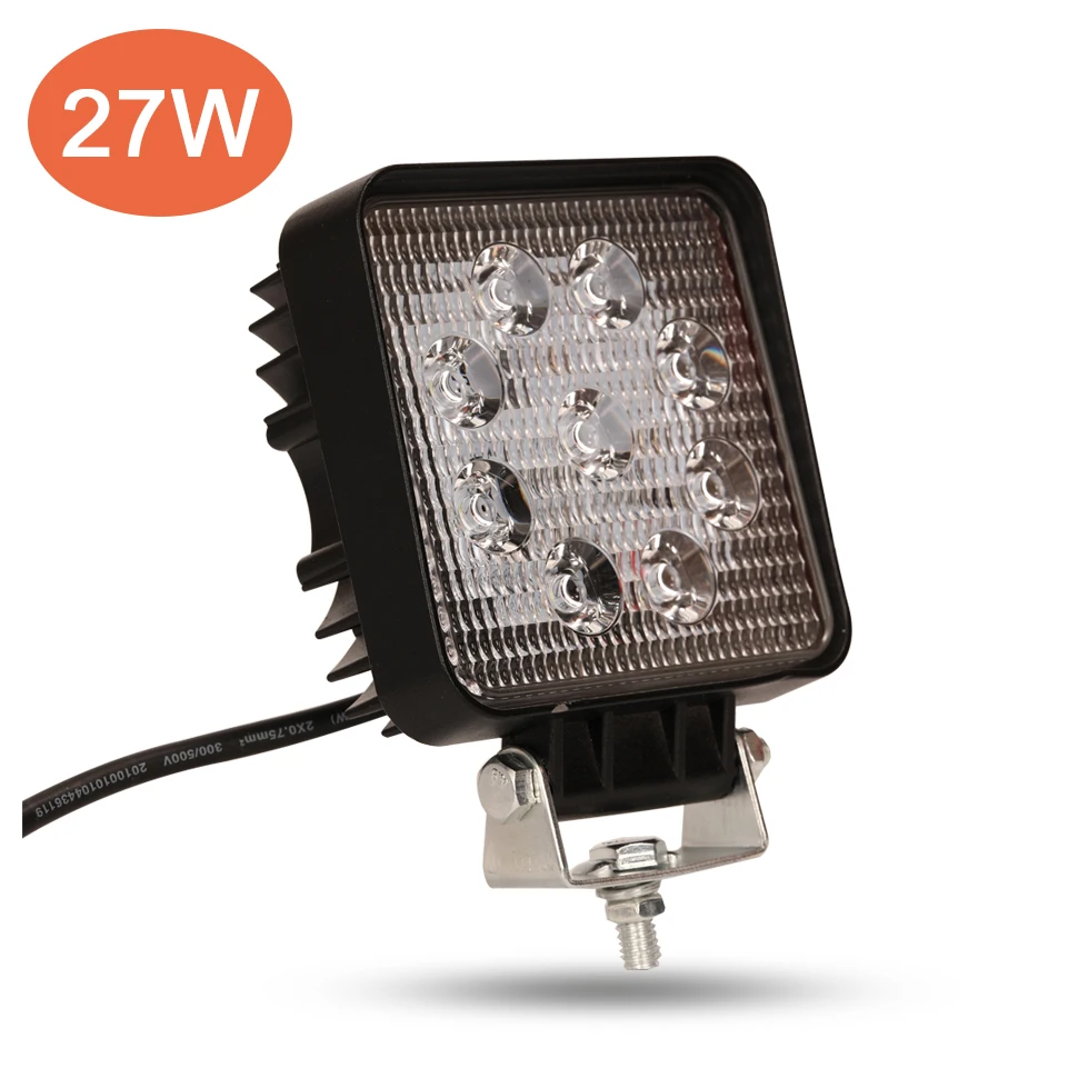 Free shipping Waterproof 4.5Inch 27W LED Work Light Flood or Spot