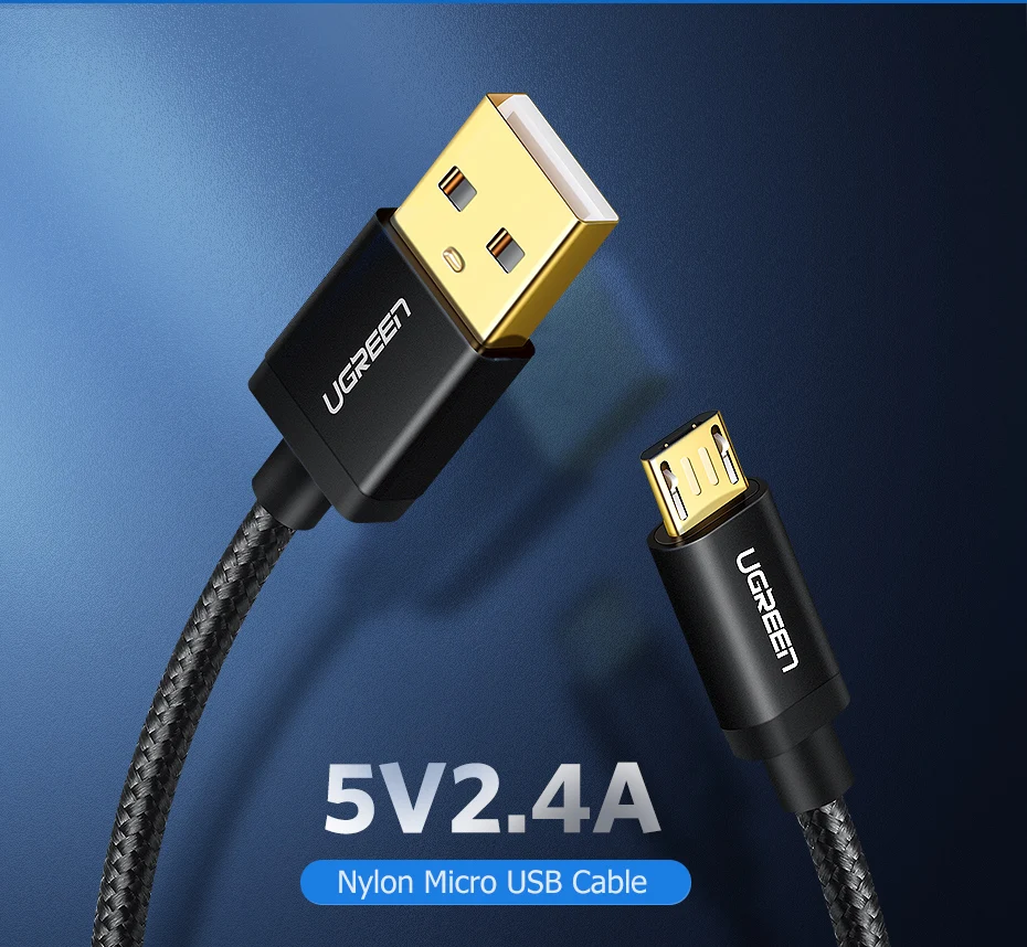 Ugreen Micro USB câble chargeur pour Samsung Galaxy S7 S6 charge rapide téléphone portable chargeur cordon pour Huawei tablette USB câble fil