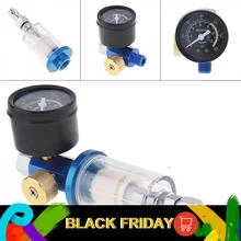 1/4 дюймовый мини-регулятор давления масляного сепаратора воды с манометром пневматический пистолет-распылитель/воздушный компрессор