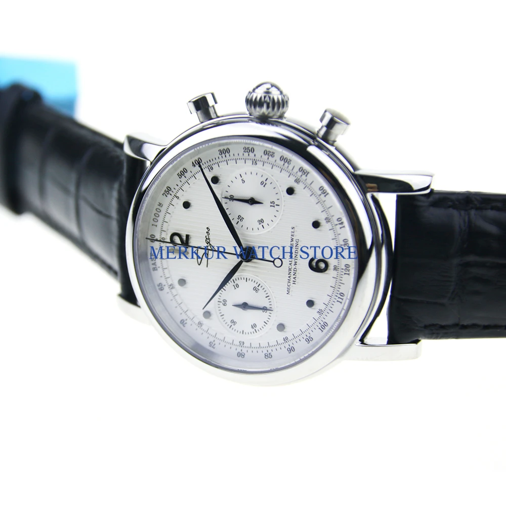 Sugess мужские часы Механические хронограф пилот 1963 платье часы платье Чайка движение St1901