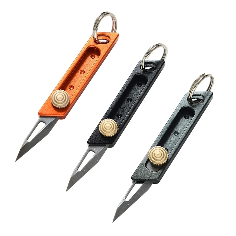 

Portable EDC Pocket Knife Retractable Sliding Blade Stainless Steel Outdoor Survive Camping Mini Knife Paper Key Ring Edc Tools