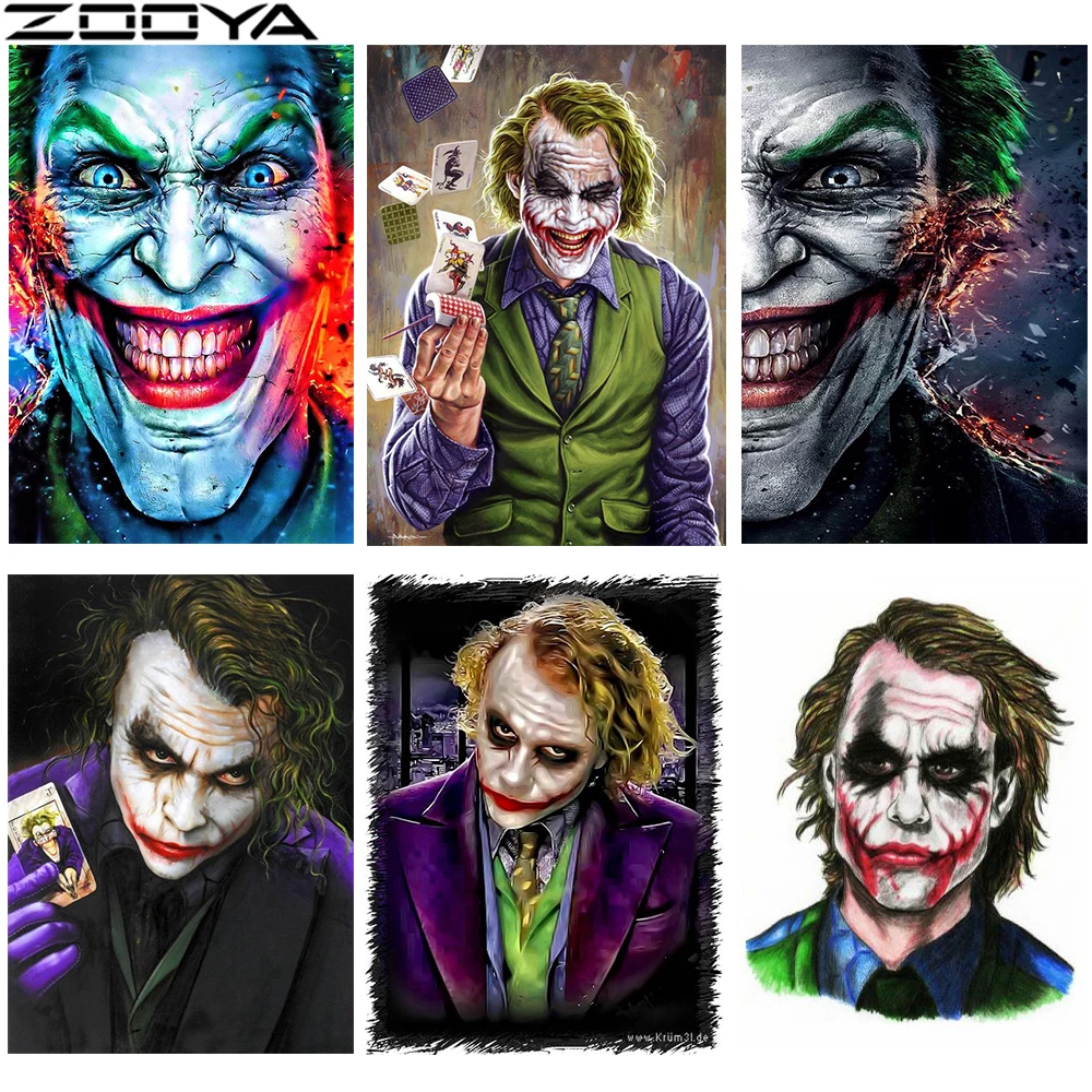 

5D Diamond Painting Joker Diamond Mosaic The Dark Knight Picture Diamond Embroidery Sale Full Square Home Decoration Accessories
