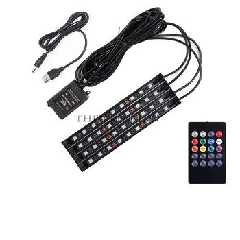 

Car RGBW LED Strip Light Car Styling Decorative Automobile Atmosphere Lamps Car Interior Light Wireless Remote/Voice Control