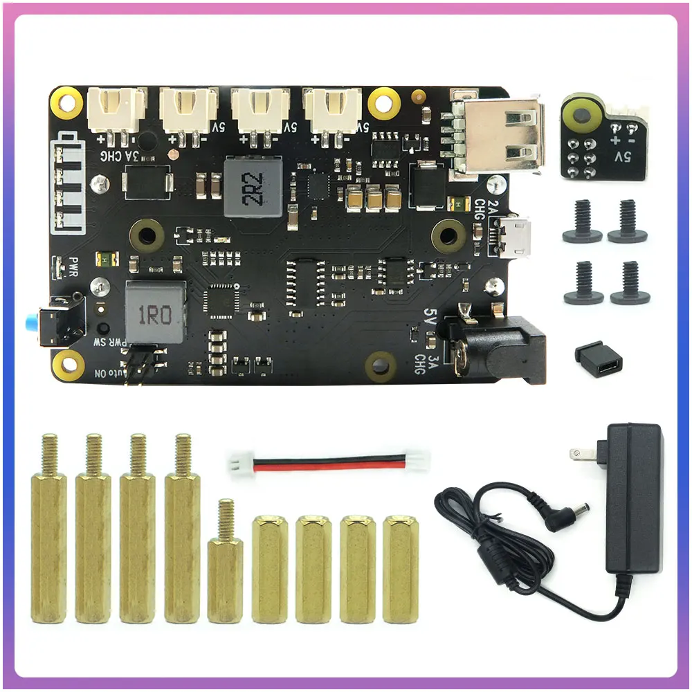 

Raspberry Pi 4 Model B X705 UPS HAT 18650 Power Max 5,1 V 8A Выходная плата расширения с источником питания постоянного тока 5V 4A для Pi 4B/3B +/3B