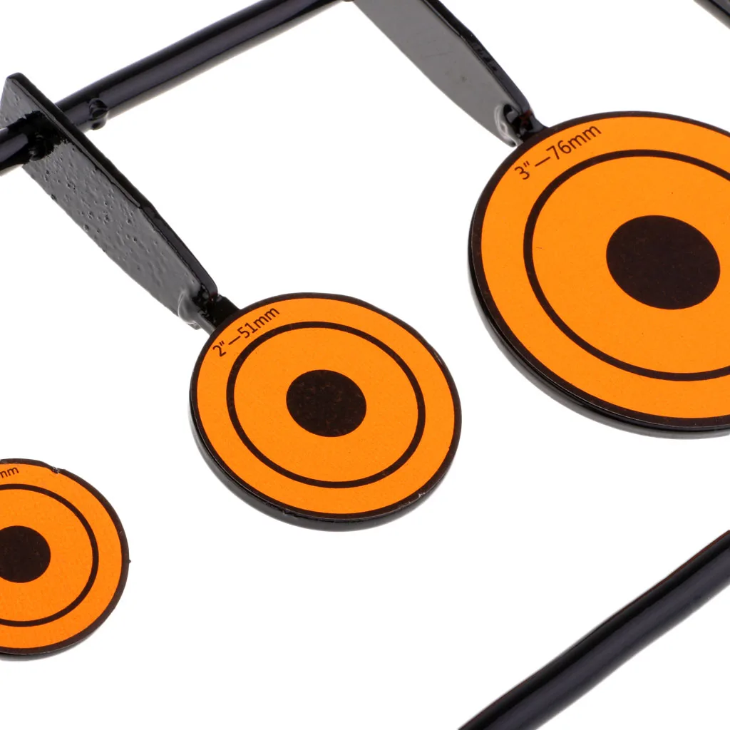 Reset Shooting Target Heavy Duty Steel Stand Training Practice Iron Plates