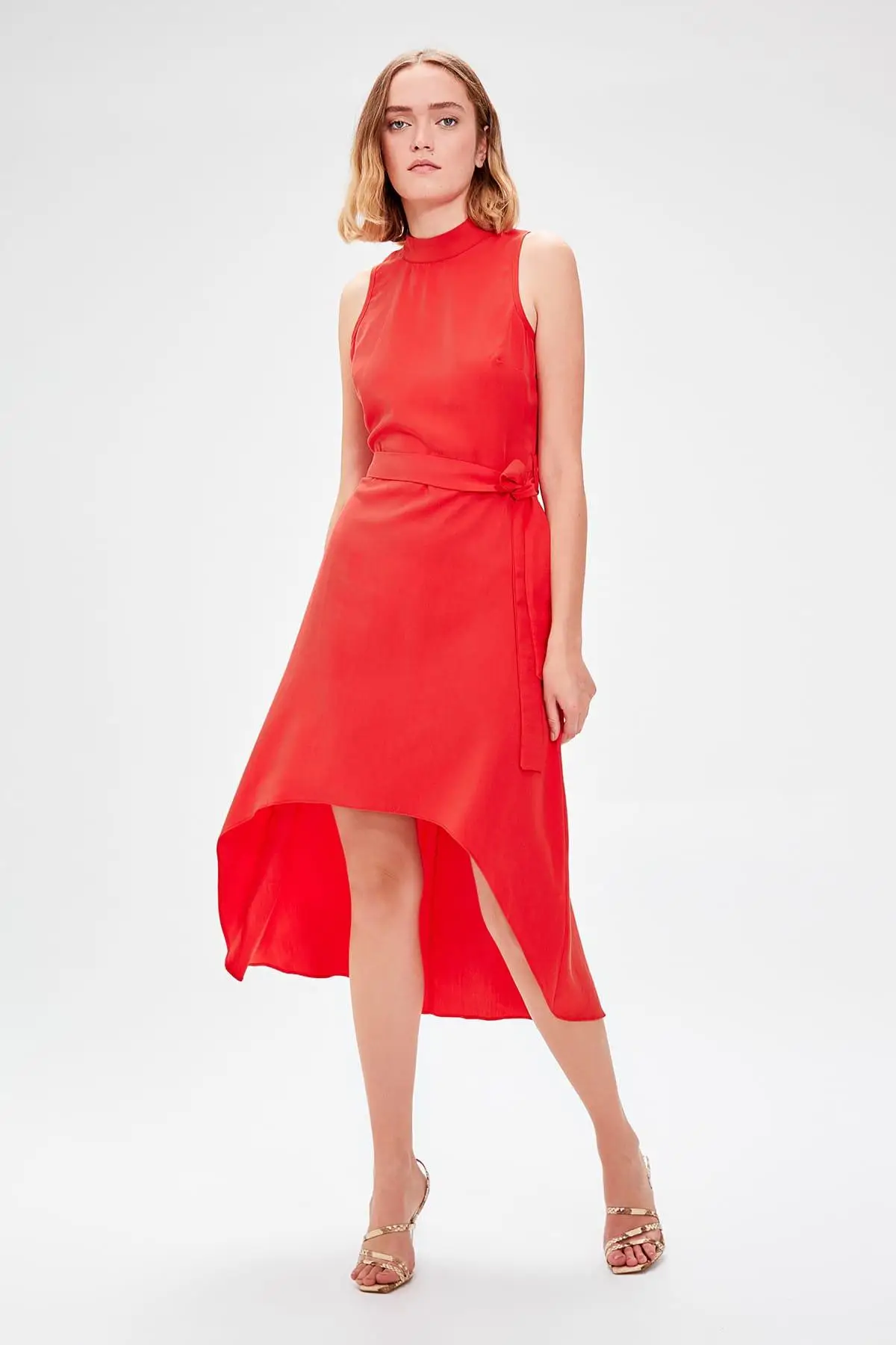 

Trendyol Red Belted Dress TWOAW20EL0271