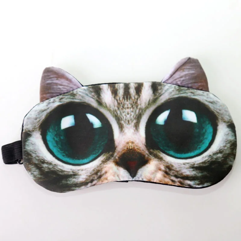 Cute Cat Sleep Mask Eye Mask Eyeshade Cover Shade Natural Sleeping Eye Patch Women Men Soft Portable Blindfold Travel Eyepatch - Цвет: 07