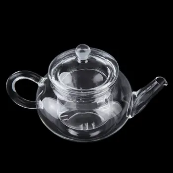 

250ml Durable Transparent Teapot Heat Resistant Glass Kettle With Infuser Coffee Flower Tea Leaf Herbal Pot Multi Use
