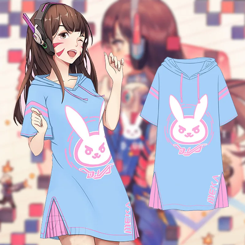 

Женский костюм для косплея Overwatch D.VA Hana Song, комбинезон на Хэллоуин, одежда для сна