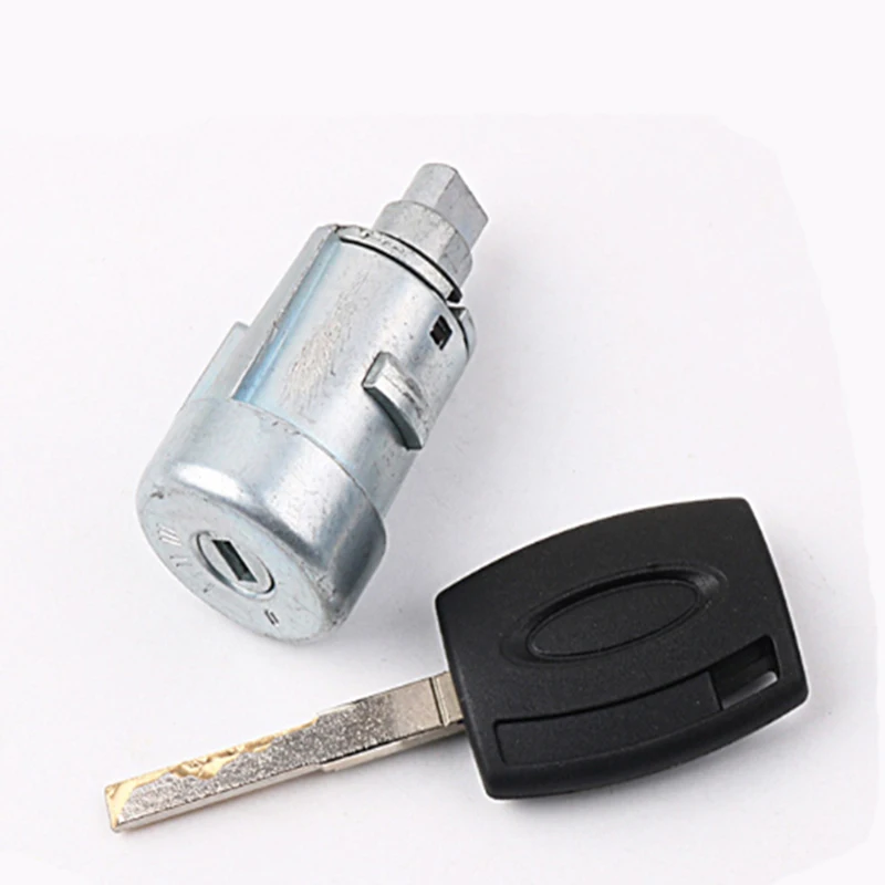 1 Set Car Door Ignition Barrel Lock Cylinder with 1 Key For Ford Focus Auto Modified Replacement
