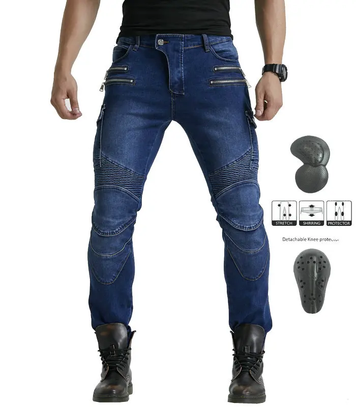 Green Motorcycle Pants Men Motocross Racing Trousers Cargo Jeans Touring Riding Pantalon Moto Pants Motorcycle Equipment Pants