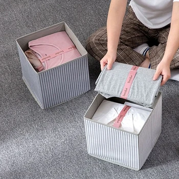 

Non-woven Folding Storage Box Simple Kitchen Multi-purpose Clothes Toy Book Debris Organizer Home Wardrobe Storage Box