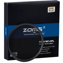 Тренога ZOMEI HD, оптическое Стекло CPL c-pl тонкий кольцевой поляризатор с многошаровым покрытием поляризационный фильтр для объектива 40,5/49/52/55/58/62/67/72/77/82 мм