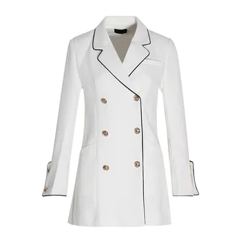 

2019 New Fashion Style Hot Selling Black White Outfits Deep V-Neck Sexy Women Dress Long Sleeve Dress Party Dresses Wholesale