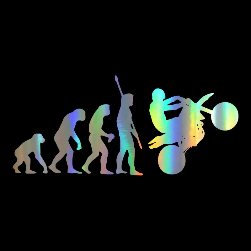 

Funny Reflective Car Stickers And Decals Human Evolution Rear Windshield Bumper Window Cover Scratches Car Accessories KK18*9cm