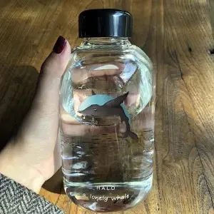 Whale Cup 600ML Frosted Glass Mup Leak-Proof Fashion Mineral Water Bottles  Drinkware Camping Travel Easy to Carry Sport Bottle A1