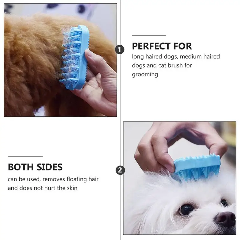 Soft Silicone Pet Hair Remover Hollow Cleaner Brush Massage Comb for Pet Dog Cat