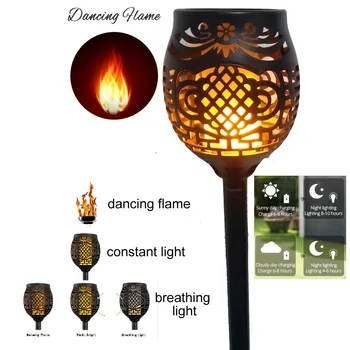 

Solar 96LED Lawn Dancing flame Torch Lights radar 3 working mode 2/4PCS lights 2835sm torch Landscape Garden Lamp L