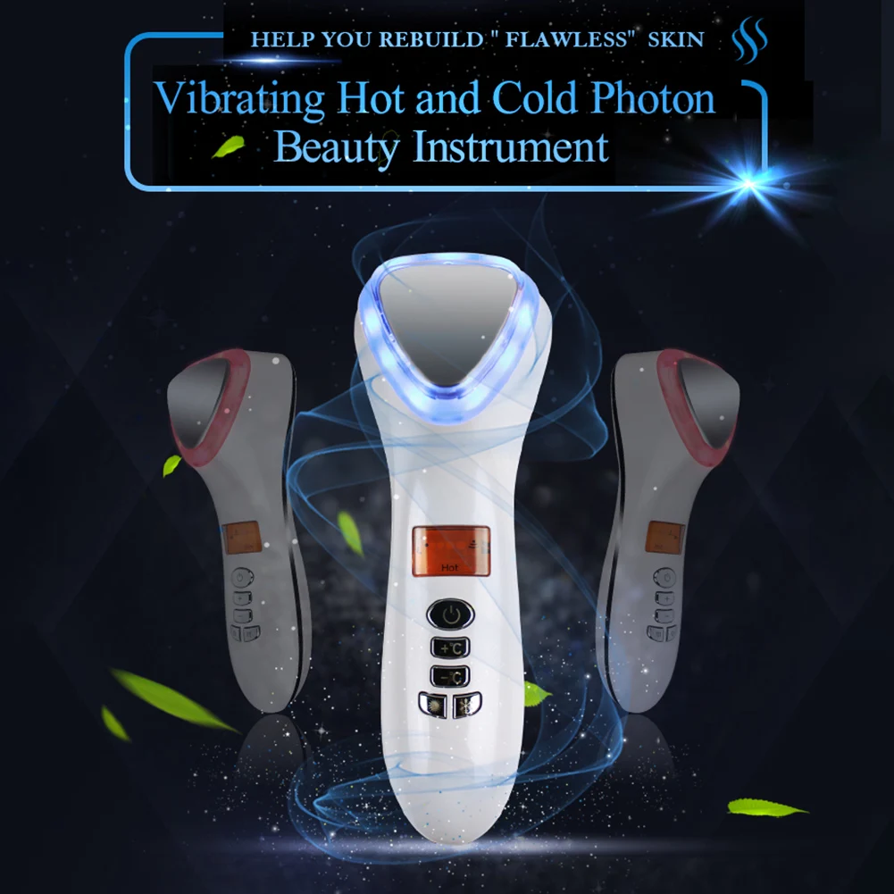 Ferramentas de Beleza Cuidados com a Pele Efeito de Vibração Máquina da Beleza Massageador Facial Ultra-sônica Rosto Dispositivo Spa Luz Anti-envelhecimento Levantamento 13 High Quality Beleza e saúde