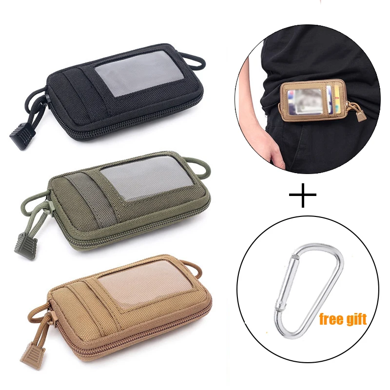TacticalCardHolderBagEDCMollePouchwithWaterproofZippersFanny
