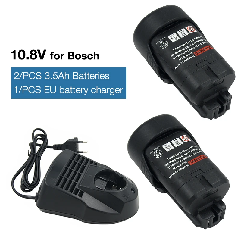 Battery&charger Set) 10.8v 3500mah Li-ion Battery For Bosch Bat411 Bat412  Bat413 Bat414 Gsb Gsr 10.8-2-li And Al1115cv Charger - Rechargeable  Batteries - AliExpress