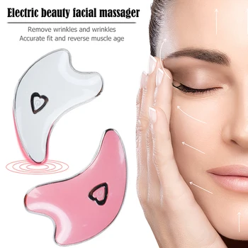 

Electric Face Lifting Scraping Plate Vibration Massager Body Neck Gua Sha Board Health Care Face Lift Tool