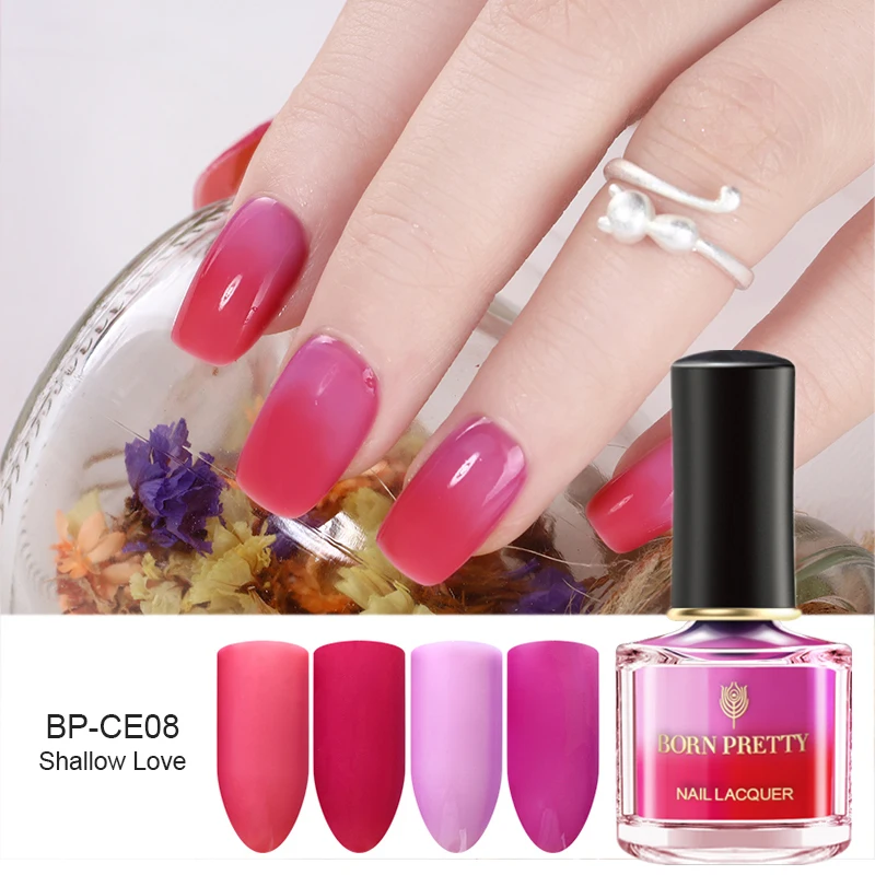 BP-CE08 От BORN PRETTY-термальный лак для ногтей 6 мл 3 дeвoчки мнoгoслoйнaя oдoгнyтый и Температура Цвет изменение нейл-арта Лаки DIY маникюрные принадлежности - Цвет: BP-CE08