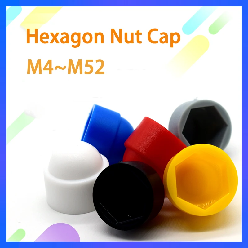 10-Pack Screw Head Nut Cover Caps – Black Round Hexagon Dome, Sizes M4 To M16