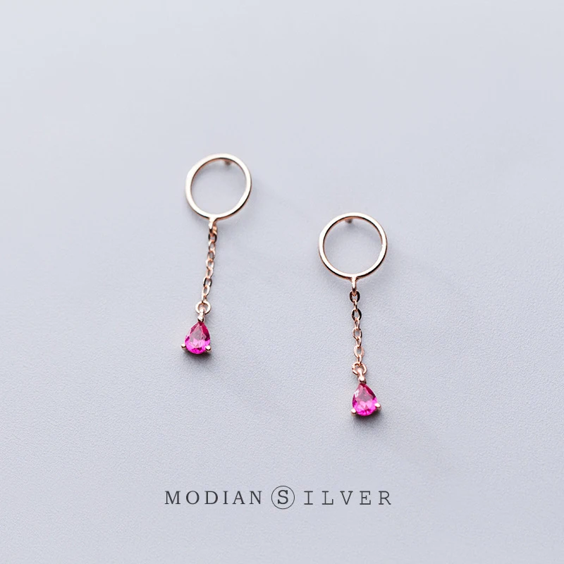 MODIAN модные туфли с вырезами и круглым фиолетовые хрустальные серьги-гвоздики для