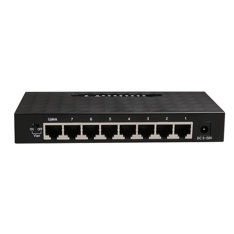8-портовый гигабитный сетевой коммутатор 10/100 м/1000 м VLAN сетевой гигабитный коммутатор без посылка коробка