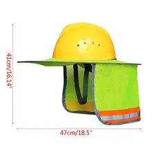 Солнцезащитный козырек для наружного строительства, защитная шапка, солнцезащитный козырек для шеи, светоотражающие полосы, защитные шлемы J6PA
