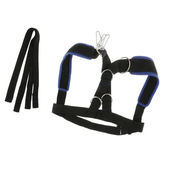 

Sled Harness Vest with Padded Shoulders and Pull Strap Speed Resistance Training Band Belt - Adjustable - 150 lbs