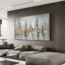 

Abstract Golden Landscape Leaves Posters Nordic Canvas Print Wall Art Painting Modern for Living Room Decor Nordic Picture