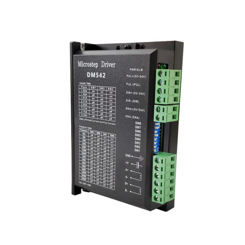 

2 Phase Stepper Driver DM542 20-50VAC 1.0-4.2A for NEMA17 NEMA23 Stepper Motor Controller 42 57 Stepper Motor