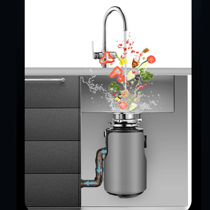 2020 New Electric Food Waste Disposer German 1200W Motor 1 HP Household Garbage Disposer Waterproof Septic Assist Technology 2