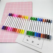 Креативная двуглавая Акварельная марковая ручка для студентов с гибким наконечником, с наклонной головкой, двойная универсальная Акварельная ручка, Экологически чистая, для друзей