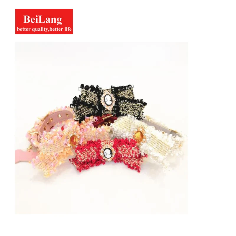 BeiLang изысканные ошейники для домашних животных лук собака ошеники товары для животных