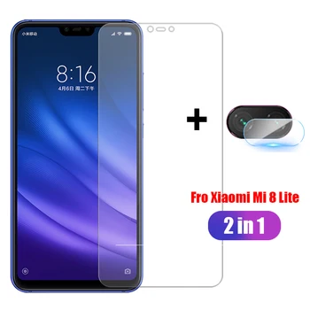 

For Xiaomi Mi 8 Lite Light Tempered Glass Front Film+Back Camera Lens Film Protective Film For Xiomi Mi8 Lite Mi 8Lite Glass