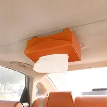 Высококачественный универсальный автомобильный солнцезащитный козырек коробка полиуретановая кожа коробка бумажная упаковка Органайзер контейнер для салфеток