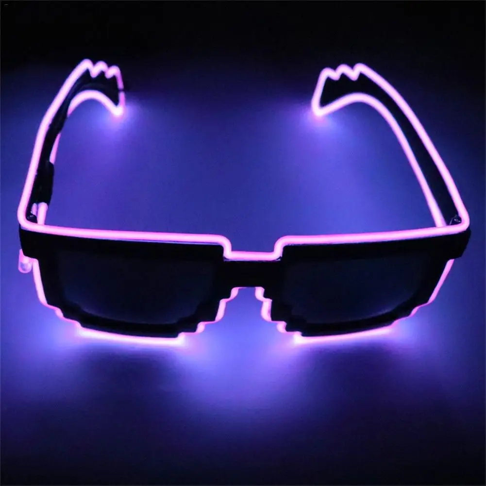 Вечерние светодиодные очки EL Cold Light Source, голосовые люминесцентные очки Gafas Led для клубных вечерние и звуковые контроллеры