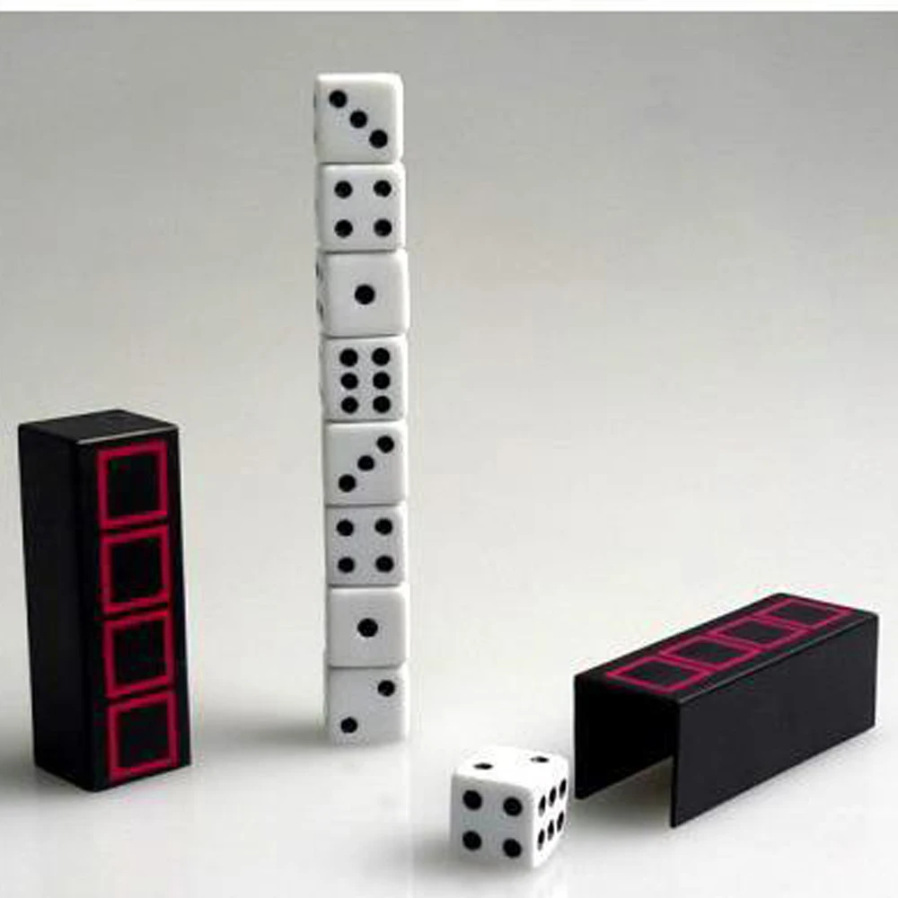 

Tower of Dice Magic tricks Comdey Close Up Street Magia Mentalism Illusion Gimmick Magie Easy to do Accessories Toys for Kids